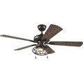 Home Decorators Collection Ellard 52 in. LED Indoor Matte Black Ceiling Fan with Light YG629A-MBK